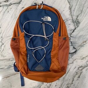 The North Face Jester Backpack FlexVent Blue Orange Laptop Hiking School Bag